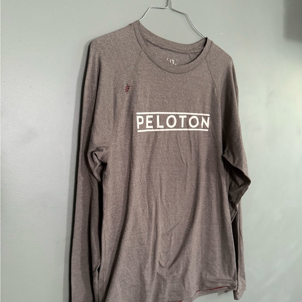 Rhone x Peloton Men's XL Long Sleeve Athletic Stretch T Shirt Gray Tee